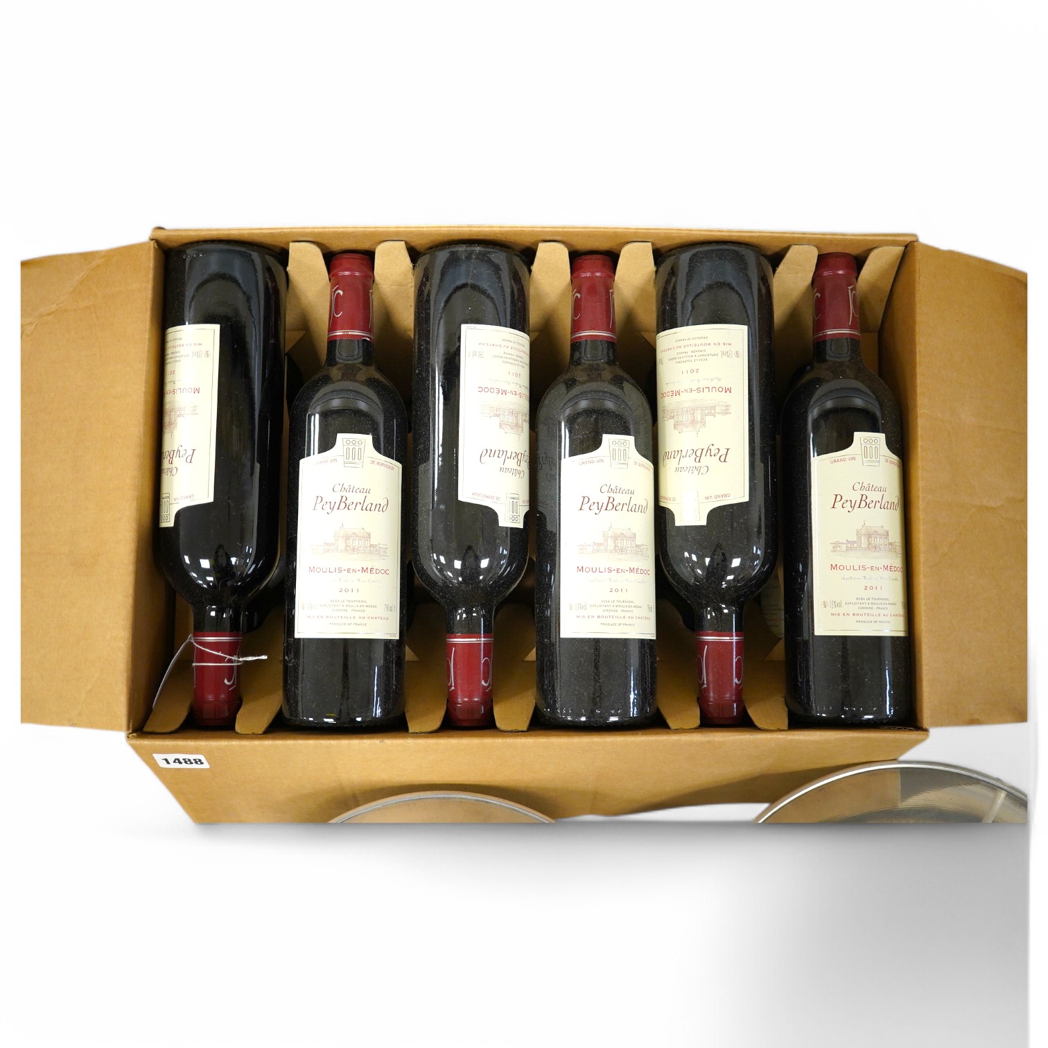 Twelve bottles of Chateau Pey - Berland 2011 Moulis en Medoc. Condition - good